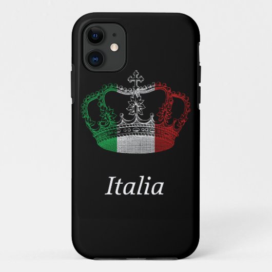 イタリアンな王冠の旗の電話箱 Case-Mate iPhoneケース (裏面)