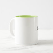 イタリアンな発言を用いるコーヒー・マグ ツートーンマグカップ (正面左)