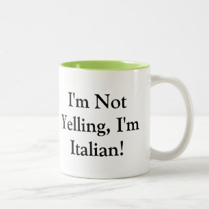 イタリアンな発言を用いるコーヒー・マグ ツートーンマグカップ