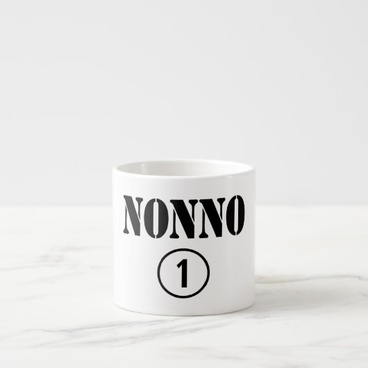 イタリアンな祖父: Nonno Numero Uno エスプレッソカップ (正面)