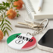 イタリアンな祖父: Nonno Numero Uno キーホルダー (正面右)