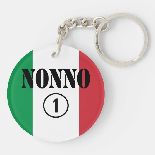 イタリアンな祖父: Nonno Numero Uno キーホルダー (裏面)
