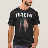 イタリアンな角および手のTシャツ Tシャツ (正面)