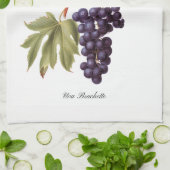 イタリアンな赤いブドウの台所タオル キッチンタオル (折り畳み)