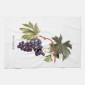 イタリアンな赤いブドウの台所タオル キッチンタオル (横)
