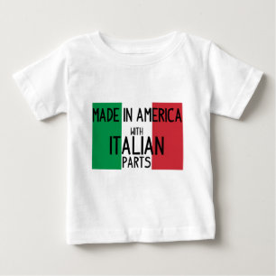イタリアンな部品が付いているアメリカで作られる ベビーTシャツ