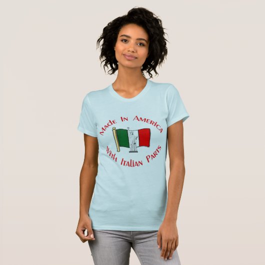 -イタリアンな部品が付いている…アメリカで作られる Tシャツ (正面フル)
