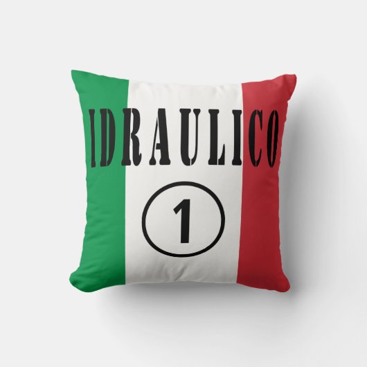 イタリアンな鉛管工: Idraulico Numero Uno クッション (正面)