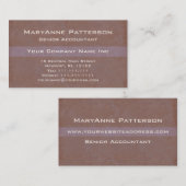 イタリアンな青銅色のエレガントな会計士のプロフェッショナル 名刺 (正面/裏面)