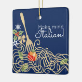 イタリアンな食糧スパゲッティパスタのクリスマスのオーナメント セラミックオーナメント (左)