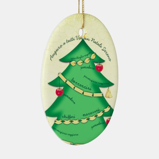 イタリアンな食糧パスタの料理用のクリスマスのオーナメント セラミックオーナメント (右)