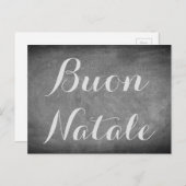 イタリアンな黒板のタイポグラフィのメリークリスマス シーズンポストカード (正面/裏面)