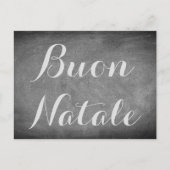 イタリアンな黒板のタイポグラフィのメリークリスマス シーズンポストカード (正面)