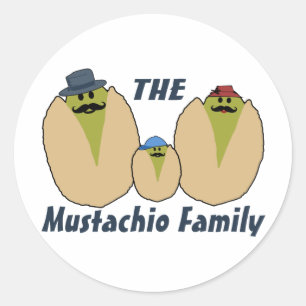イタリアンなMustachio家族 ラウンドシール