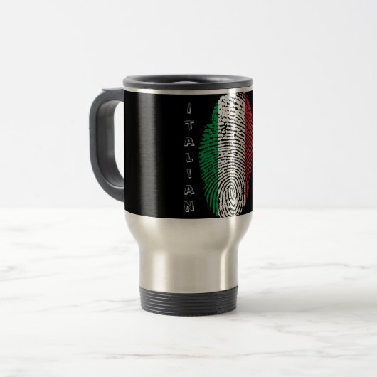 イタリアンなtouchの指紋の旗 トラベルマグ (正面左)