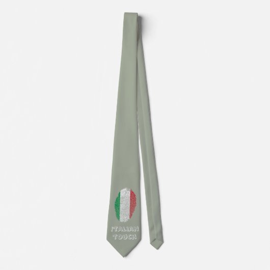 イタリアンなtouchの指紋の旗 ネクタイ (正面)