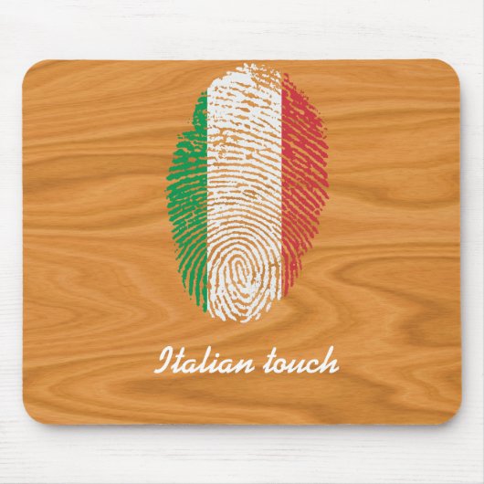イタリアンなtouchの指紋の旗 マウスパッド (正面)