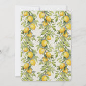 イタリアンアマルフィーコーストをテーマにしたカスタムのブライズシャワー シーズンカード (裏面)