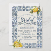 イタリアンアマルフィーコーストをテーマにしたカスタム ブライダルシャワー シーズンカード (正面)