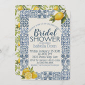 イタリアンアマルフィーコーストをテーマにしたカスタム ブライダルシャワー シーズンカード (正面/裏面)