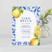 イタリアンアマルフィーブルタイルシャワーブライダル 招待状 (スタンド正面)