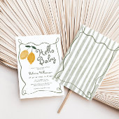 イタリアンアマルフィ レモン ベビーシャワー ジェンダーニュートラル 招待状