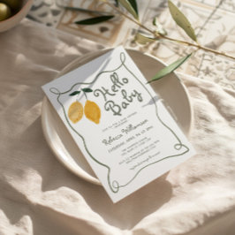 イタリアンアマルフィ レモン ベビーシャワー ジェンダーニュートラル 招待状