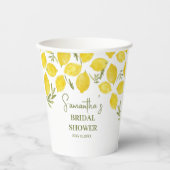 イタリアンイエローオリーブブライダルシャワー 紙コップ (正面)