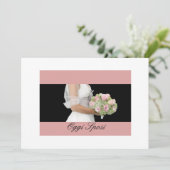 イタリアンウェディング招待状 ブライダルブーケ 招待状 (スタンド正面)