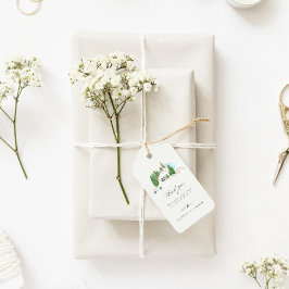 イタリアンウォーターカラーハウスサンキュー結婚ズ ギフトタグ