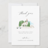 イタリアンウォーターカラーハウスサンキュー結婚ズ サンキューカード (正面)