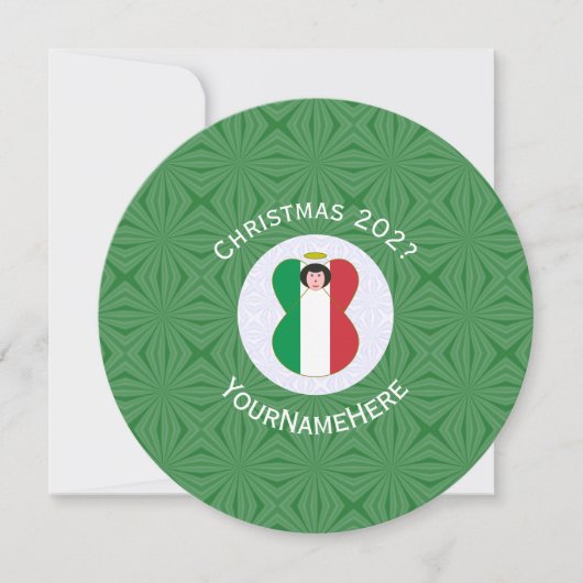 イタリアンエンジェル クリスマス フラッグ オーダーメイド 招待状 (正面)