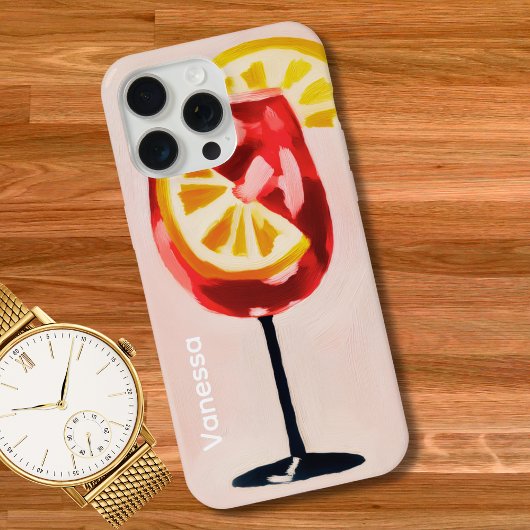 イタリアンカクテル ハッピーアワー ビンテージ レトロ 抽象画 iPhoneケース