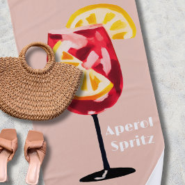 イタリアンカクテル ハッピーアワー ヴィンテージ レトロ アブストラクト ビーチタオル