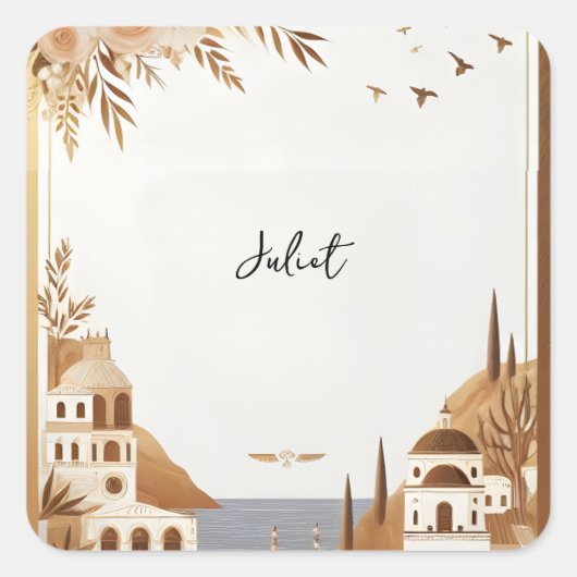 イタリアンカフェ ソレント カジュアル ブライダルシャワー スクエアシール (正面)