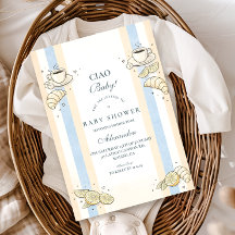 イタリアンカフェ ドゥードル ストライプ ベビーシャワー