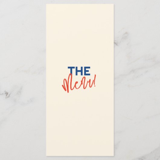 イタリアンカラフルはっきりしたおもしろい結婚の メニュー (裏面)