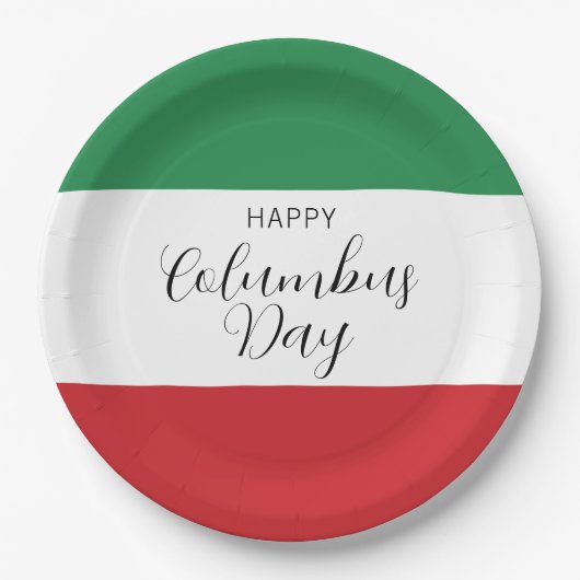 イタリアンカラーズ コロンブスデー ペーパープレート (正面)