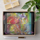 イタリアンカーニバルダンス、赤紫フローラ渦巻き 薄葉紙 (ギフト)