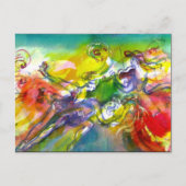 イタリアンカーニバル仮装ダンスと音楽 インビテーションポストカード (正面)