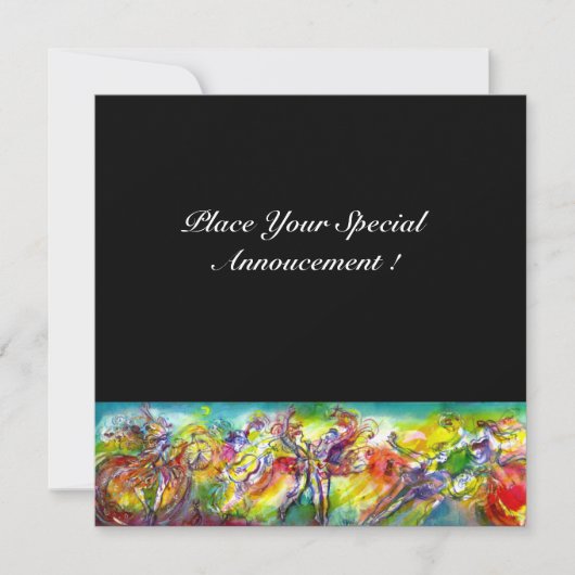 イタリアンカーニバル仮装ボール、ダンス、音楽 案内状 (正面)