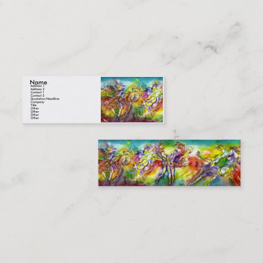 イタリアンカーニバル/ダンス,音楽,演劇アーティスト スキニー名刺 (正面/裏面)