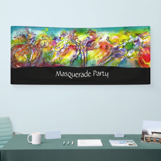 イタリアンカーニバル/ヴェネツィアの仮装,ダンス音楽 横断幕 (トレードショー)