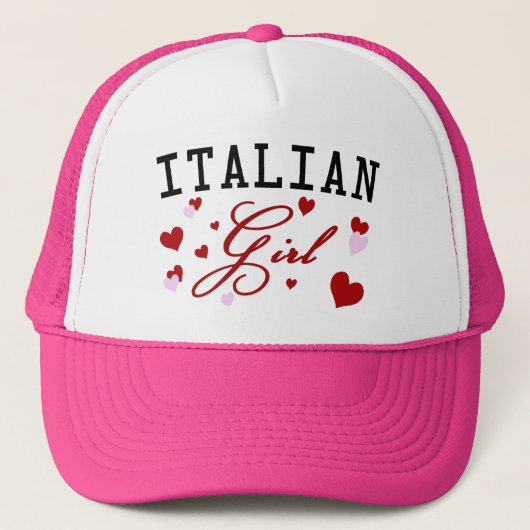イタリアンガール ピンクハット キャップ (正面)