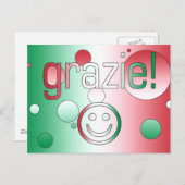 イタリアンギフト:ありがとう/グラジー顔 ポストカード (正面/裏面)