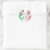 イタリアンギフト：ありがとう/グラジー顔 ラウンドシール (バッグ)