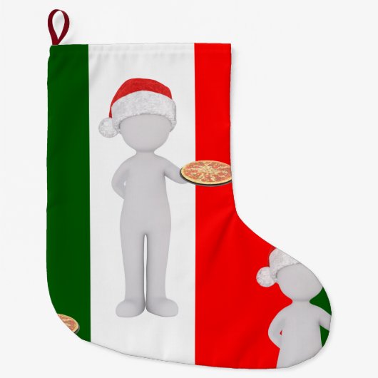 イタリアンクリスマスクリスマスストッキング ラージクリスマスストッキング (正面)