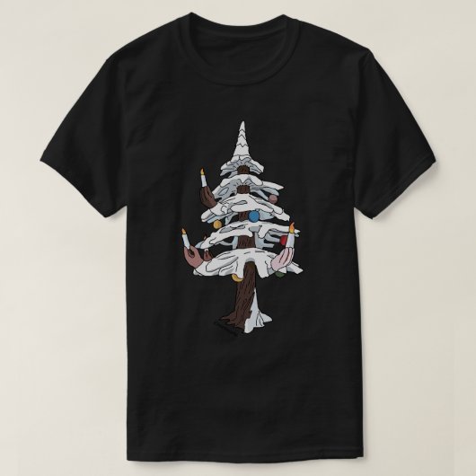 イタリアンクリスマスツリーTシャツ Tシャツ (デザイン正面)