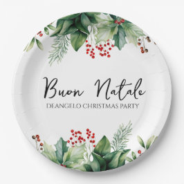 イタリアンクリスマスパーティー ブオンナターレ ペーパープレート