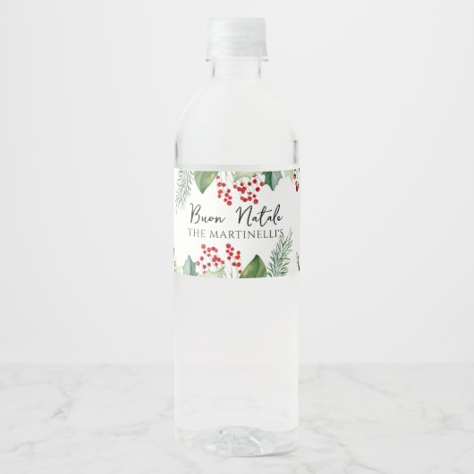 イタリアンクリスマスブオンナターレパーティー ペットボトルラベル (正面)